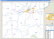 San Juan County Wall Map Basic Style